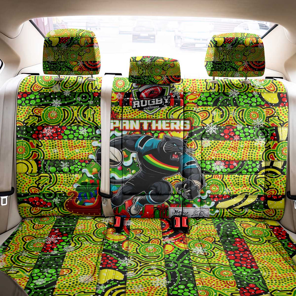Panthers Rugby Merry Christmas Back Car Seat Cover Indigenous Australian Art