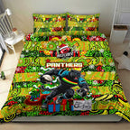 Panthers Rugby Merry Christmas Bedding Set Indigenous Australian Art
