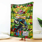 Panthers Rugby Merry Christmas Blanket Indigenous Australian Art