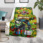 Panthers Rugby Merry Christmas Blanket Indigenous Australian Art