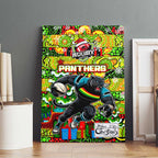 Panthers Rugby Merry Christmas Canvas Wall Art Indigenous Australian Art