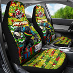 Panthers Rugby Merry Christmas Car Seat Cover Indigenous Australian Art