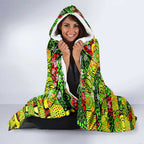 Panthers Rugby Merry Christmas Hooded Blanket Indigenous Australian Art