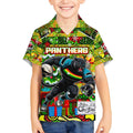 Custom Panthers Rugby Merry Christmas Kid Hawaiian Shirt Indigenous Australian Art