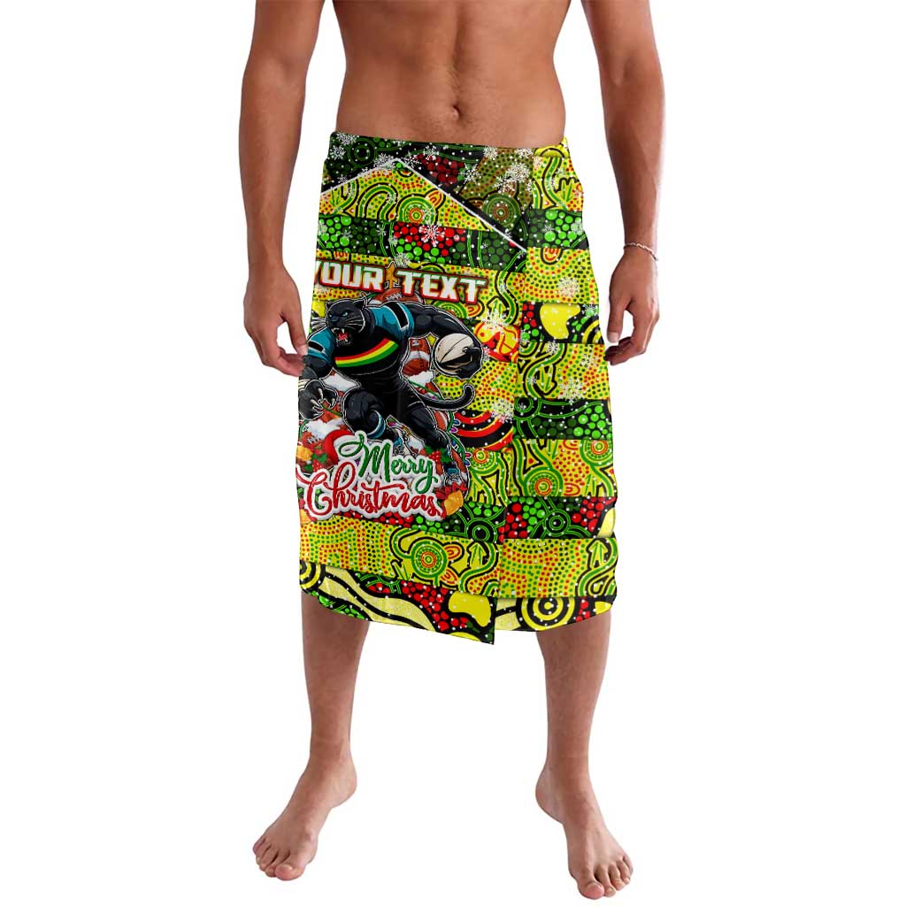 Custom Panthers Rugby Merry Christmas Lavalava Indigenous Australian Art