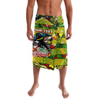 Custom Panthers Rugby Merry Christmas Lavalava Indigenous Australian Art
