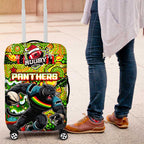 Panthers Rugby Merry Christmas Luggage Cover Indigenous Australian Art