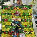 Panthers Rugby Merry Christmas Quilt Indigenous Australian Art