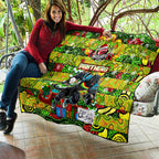 Panthers Rugby Merry Christmas Quilt Indigenous Australian Art