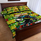 Panthers Rugby Merry Christmas Quilt Bed Set Indigenous Australian Art