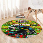 Panthers Rugby Merry Christmas Round Carpet Indigenous Australian Art