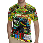 Custom Panthers Rugby Merry Christmas Rugby Jersey Indigenous Australian Art