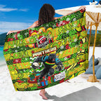 Panthers Rugby Merry Christmas Sarong Indigenous Australian Art