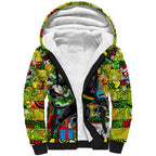 Custom Panthers Rugby Merry Christmas Sherpa Hoodie Indigenous Australian Art