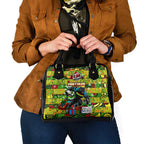 Panthers Rugby Merry Christmas Shoulder Handbag Indigenous Australian Art