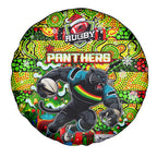 Panthers Rugby Merry Christmas Spare Tire Cover Indigenous Australian Art