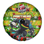 Panthers Rugby Merry Christmas Spare Tire Cover Indigenous Australian Art