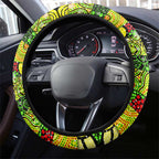 Panthers Rugby Merry Christmas Steering Wheel Cover Indigenous Australian Art