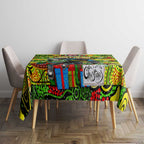 Panthers Rugby Merry Christmas Tablecloth Indigenous Australian Art