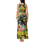 Custom Panthers Rugby Merry Christmas Tank Maxi Dress Indigenous Australian Art