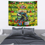 Panthers Rugby Merry Christmas Tapestry Indigenous Australian Art