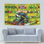 Panthers Rugby Merry Christmas Tapestry Indigenous Australian Art