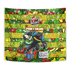 Panthers Rugby Merry Christmas Tapestry Indigenous Australian Art