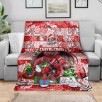 Dragons Rugby Merry Christmas Blanket Indigenous Australian Art
