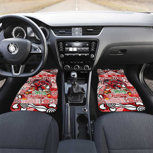 Dragons Rugby Merry Christmas Car Mats Indigenous Australian Art