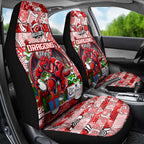 Dragons Rugby Merry Christmas Car Seat Cover Indigenous Australian Art