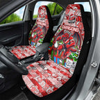 Dragons Rugby Merry Christmas Car Seat Cover Indigenous Australian Art