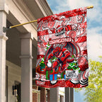 Dragons Rugby Merry Christmas Garden Flag Indigenous Australian Art