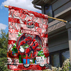 Dragons Rugby Merry Christmas Garden Flag Indigenous Australian Art