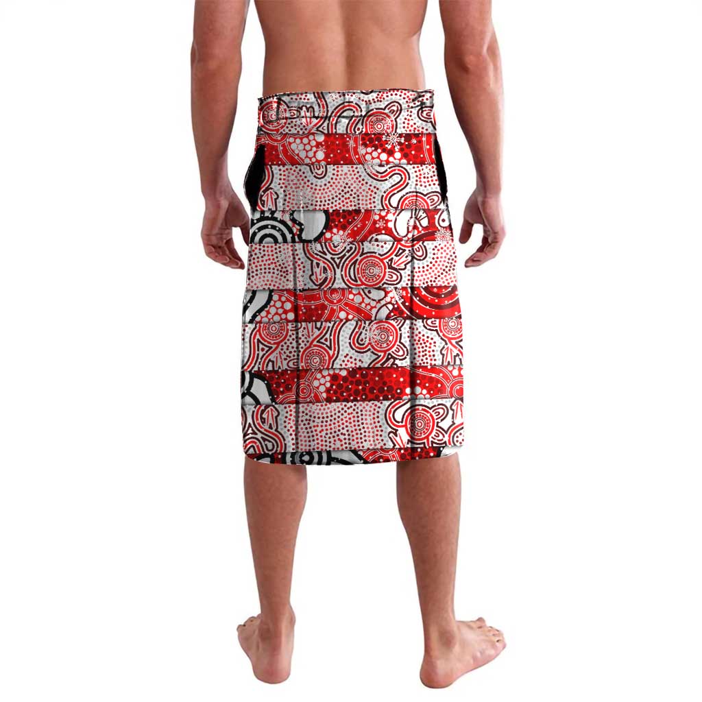 Custom Dragons Rugby Merry Christmas Lavalava Indigenous Australian Art
