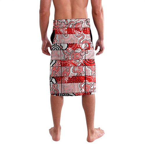 Custom Dragons Rugby Merry Christmas Lavalava Indigenous Australian Art