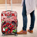 Dragons Rugby Merry Christmas Luggage Cover Indigenous Australian Art