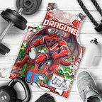 Custom Dragons Rugby Merry Christmas Men Tank Top Indigenous Australian Art