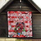 Dragons Rugby Merry Christmas Quilt Indigenous Australian Art
