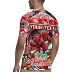 Custom Dragons Rugby Merry Christmas Rugby Jersey Indigenous Australian Art