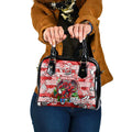 Dragons Rugby Merry Christmas Shoulder Handbag Indigenous Australian Art