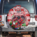 Dragons Rugby Merry Christmas Spare Tire Cover Indigenous Australian Art