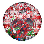 Dragons Rugby Merry Christmas Spare Tire Cover Indigenous Australian Art