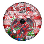 Dragons Rugby Merry Christmas Spare Tire Cover Indigenous Australian Art