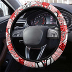 Dragons Rugby Merry Christmas Steering Wheel Cover Indigenous Australian Art