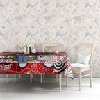 Dragons Rugby Merry Christmas Tablecloth Indigenous Australian Art