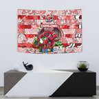 Dragons Rugby Merry Christmas Tapestry Indigenous Australian Art