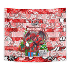Dragons Rugby Merry Christmas Tapestry Indigenous Australian Art
