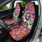 Roosters Rugby Merry Christmas Car Seat Cover Indigenous Australian Art