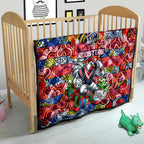 Roosters Rugby Merry Christmas Quilt Indigenous Australian Art