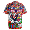 Custom Roosters Rugby Merry Christmas Rugby Jersey Indigenous Australian Art